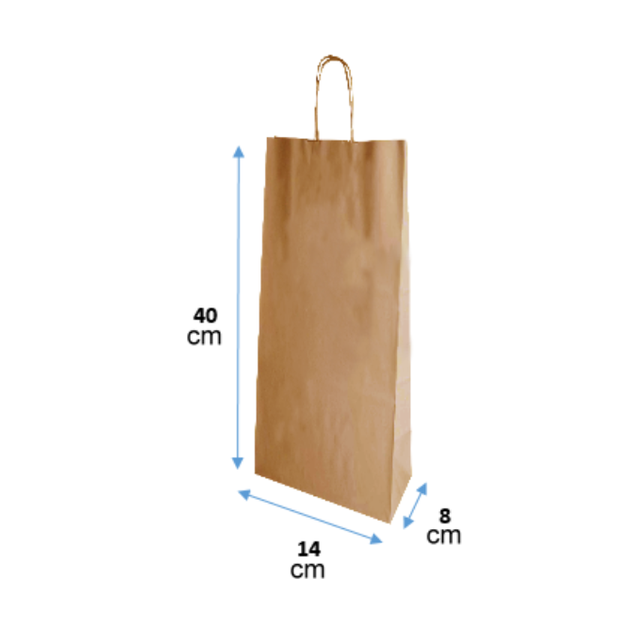 Bolsas de Papel Negro 14x40x8 cm