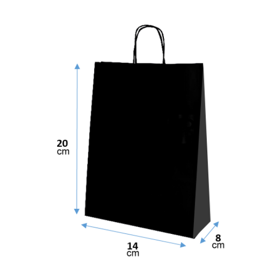 Bolsas de Papel Kraft Café 14x20x8 cm