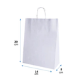 Bolsas de Papel Blanca 14x20x8 cm - Seriflux