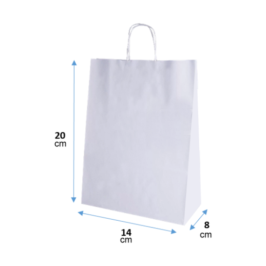 Bolsas de Papel Kraft Café 14x20x8 cm