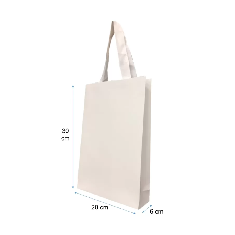 Bolsas de Papel Lujo Negro- Blanco 30x20x6