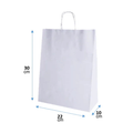 Bolsas de Papel Blancas 22x30x10 cm - Seriflux