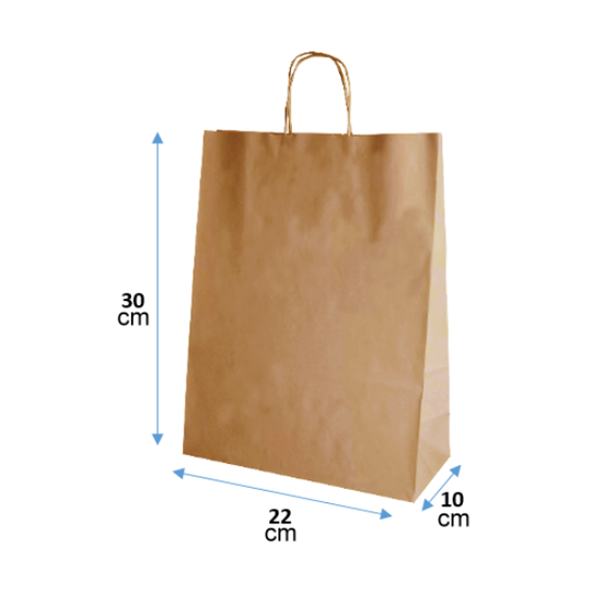 Bolsas de Papel Blanco 22x30x10 cm