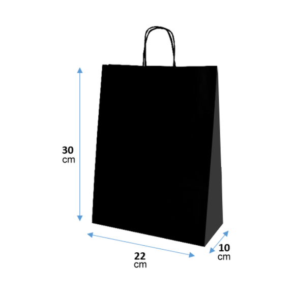 Bolsas de Papel Kraft Café 22x30x10 cm