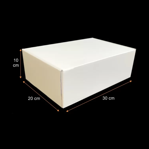 Caja de cartón lujo negro-blanco 30x20x10cm