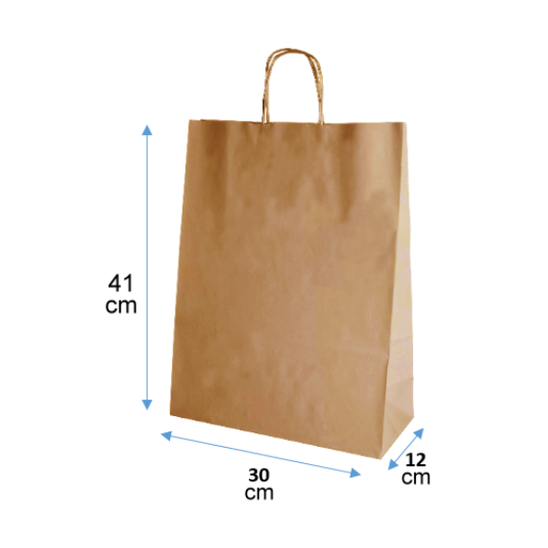 Bolsas de Papel Negro 30x41x12 cm