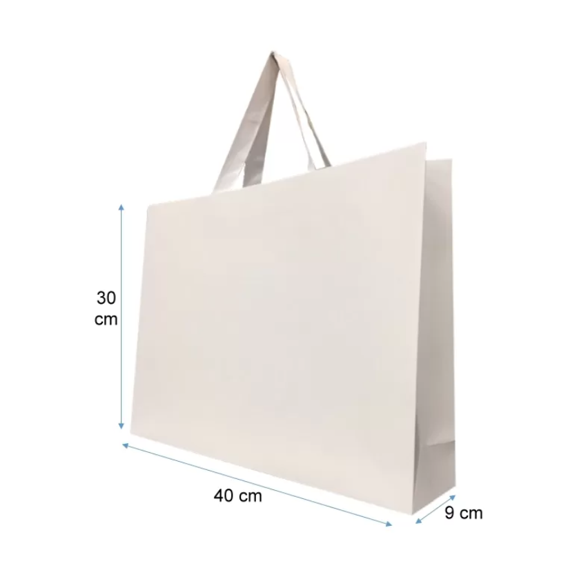 Bolsas de Papel Lujo Negro- Blanco 40x30x9