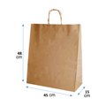 Bolsa de papel Café 45x48x15cm con asa