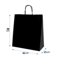 Bolsa de papel kraft café 45x48x15cm con asa