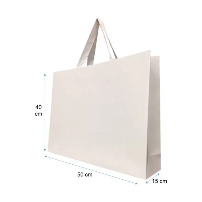 Bolsas de Papel Lujo Negro- Blanco50x40x15