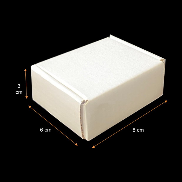 Caja Cartón de Lujo Negro - Blanca8x6x3 cm
