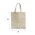 Bolsa de algodón reutilizable 35x45cm color natural