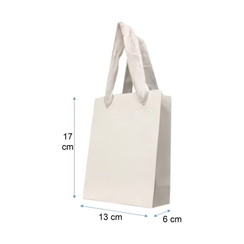 Bolsas de Papel Lujo Negro- Blanco 13x17x6