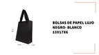 Bolsas de Papel Lujo Negro- Blanco 13x17x6 by@Outfy